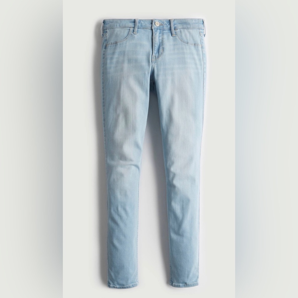 Low-Rise Light Wash Jean Leggings